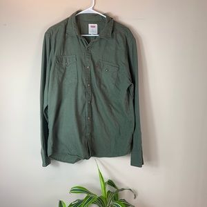 Levi’s Army Green Utility-Style Buttondown Shirt